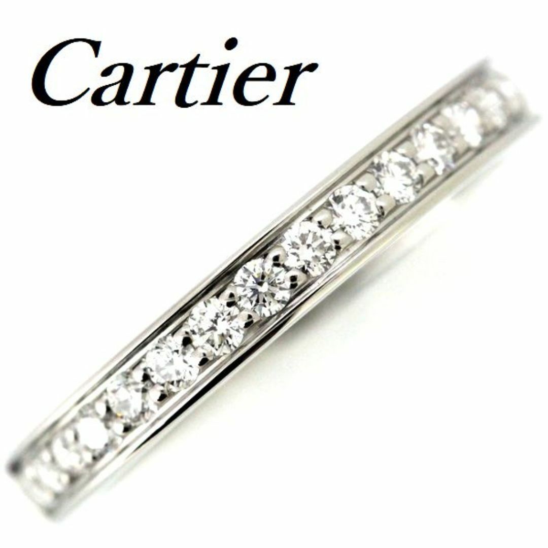 Cartier(カルティエ)のカルティエ ハーフエタニティー ダイヤモンド リング Pt950 ♯49 レディースのアクセサリー(リング(指輪))の商品写真