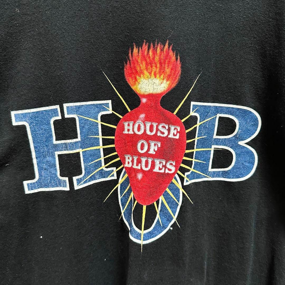 House of Blues(ハウスオブブルース)のHOUSE OF BLUES Tシャツ半袖メンズ古着Lサイズアメリカブラック黒 メンズのトップス(Tシャツ/カットソー(半袖/袖なし))の商品写真