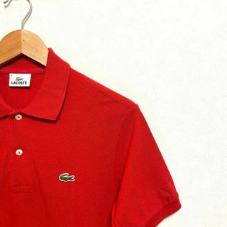 ラコステ(LACOSTE)のラコステ　ポロシャツ　赤　レッド　3 L(ポロシャツ)