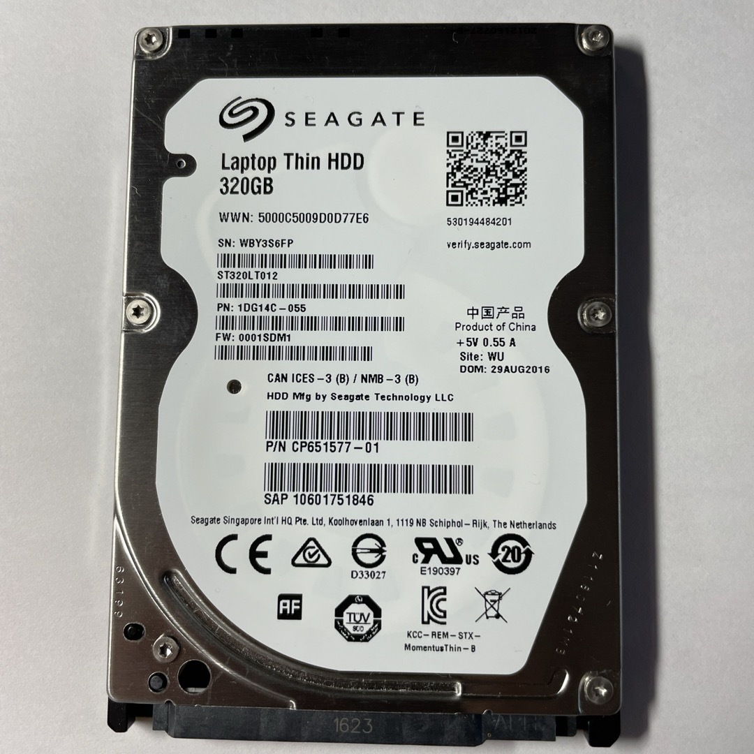 SEAGATE(シーゲイト)のSEAGATE  2.5インチHDD 320GB スマホ/家電/カメラのPC/タブレット(PCパーツ)の商品写真