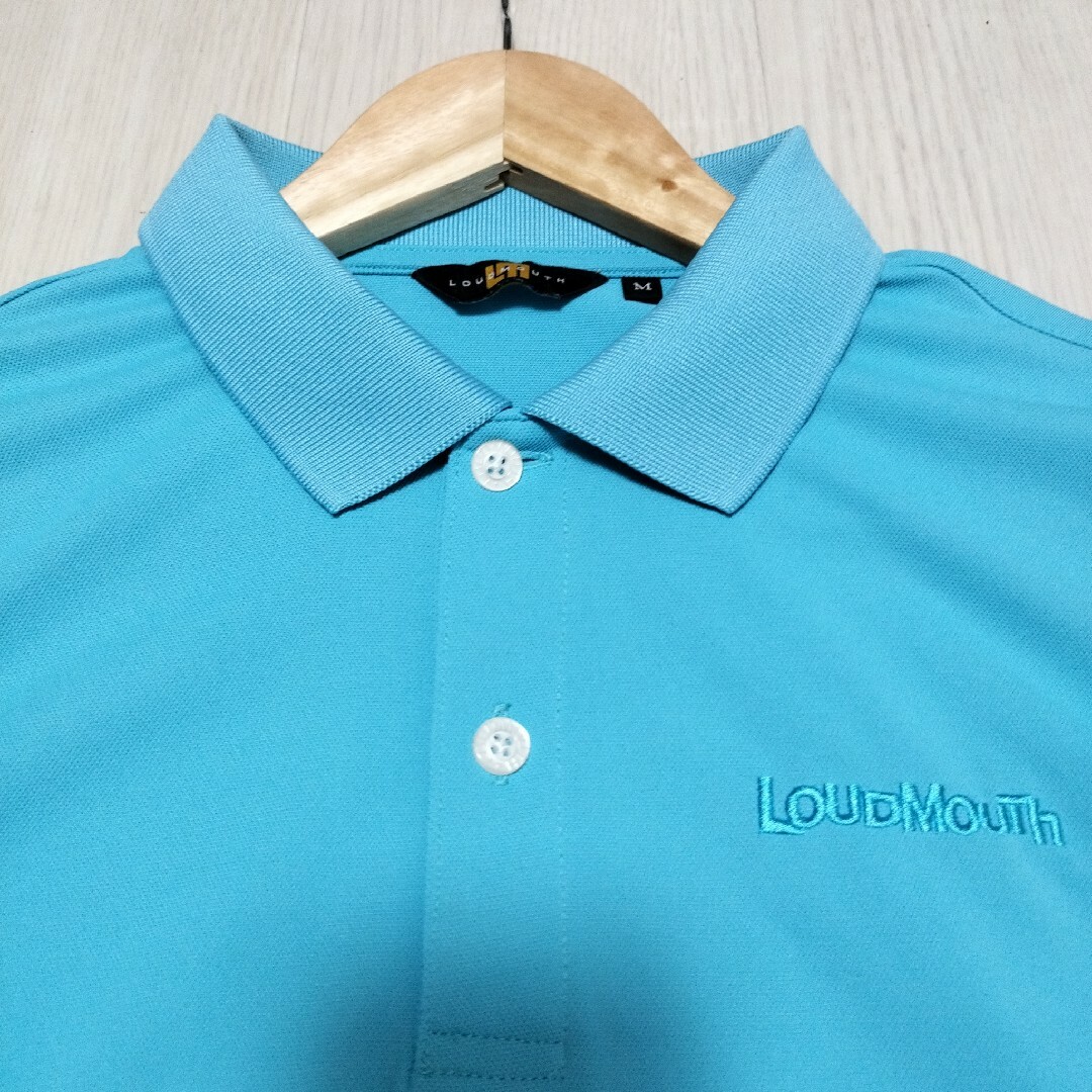 Loudmouth(ラウドマウス)のラウドマウス ポロシャツ ライトブルー M 美品 スポーツ/アウトドアのゴルフ(ウエア)の商品写真