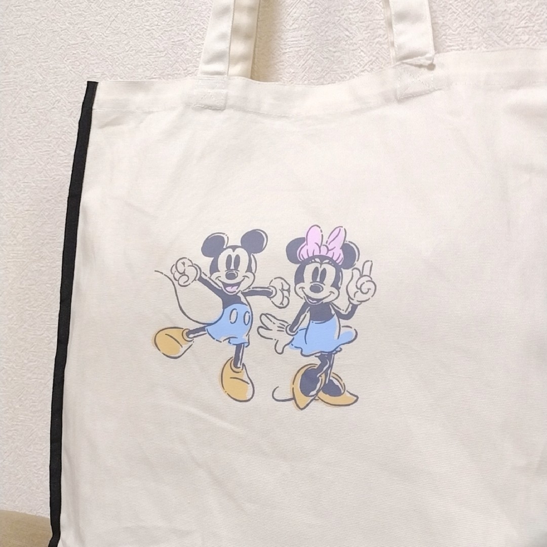 Disney(ディズニー)の【新品】DISNEY ディズニー ミッキー& ミニー トートバッグ キャラクター レディースのバッグ(トートバッグ)の商品写真