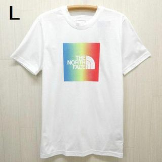 ザノースフェイス(THE NORTH FACE)のザ ノースフェイス ボックス イン 半袖Tシャツ L 白xマルチカラー(Tシャツ/カットソー(半袖/袖なし))