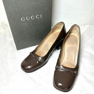 グッチ(Gucci)のグッチ　パンプス　ホースビット　ブラウン　37C(ハイヒール/パンプス)