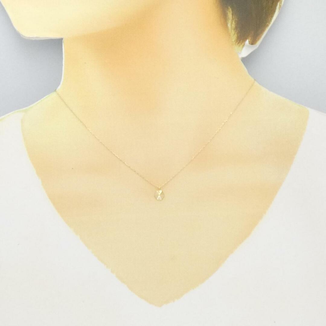 【リメイク】K18YG ダイヤモンド ネックレス 0.01CT レディースのアクセサリー(ネックレス)の商品写真