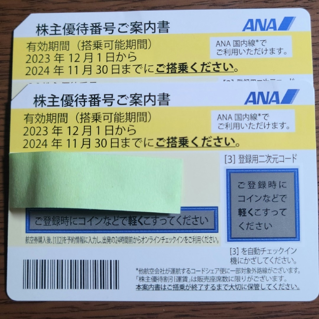 ANA(全日本空輸)(エーエヌエー(ゼンニッポンクウユ))のANA 株主優待券 チケットの優待券/割引券(その他)の商品写真