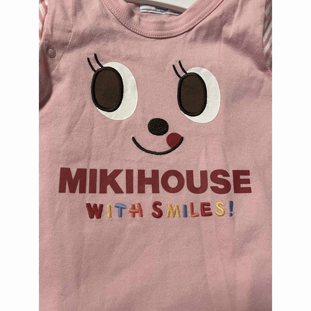 mikihouse(ミキハウス)の【ミキハウス】半袖ロンパース【ベビー服/80cm】 キッズ/ベビー/マタニティのベビー服(~85cm)(ロンパース)の商品写真