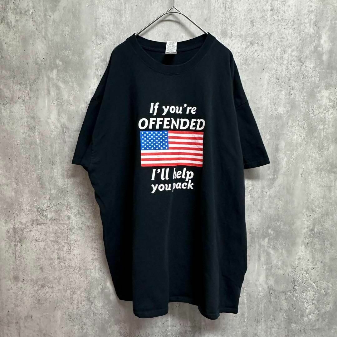 VINTAGE(ヴィンテージ)のUSA GILDANギルダンTシャツ半袖メンズ古着XLアメリカブラック黒 メンズのトップス(Tシャツ/カットソー(半袖/袖なし))の商品写真