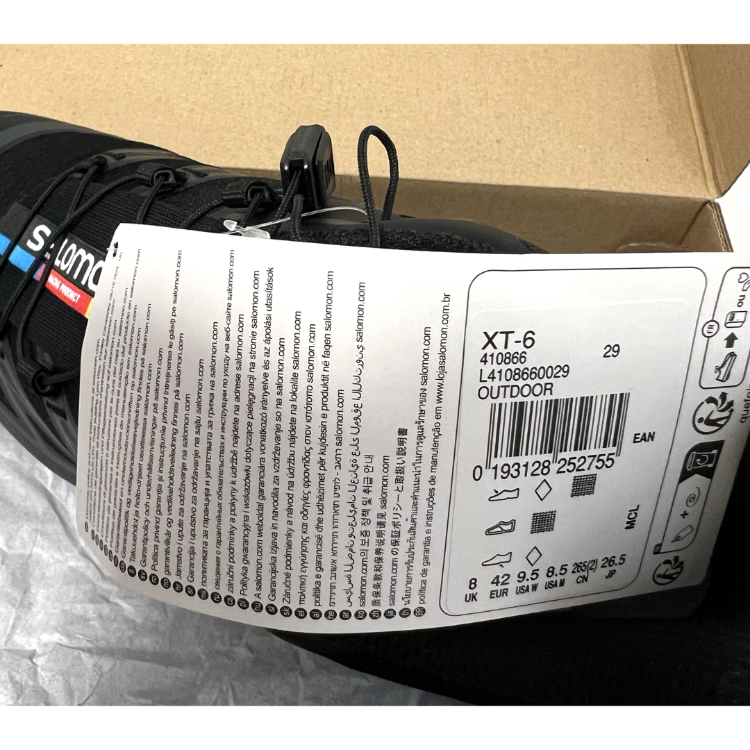 SALOMON(サロモン)の26.5 xt-6 サロモン  スニーカー 黒 オール ブラック メンズの靴/シューズ(スニーカー)の商品写真