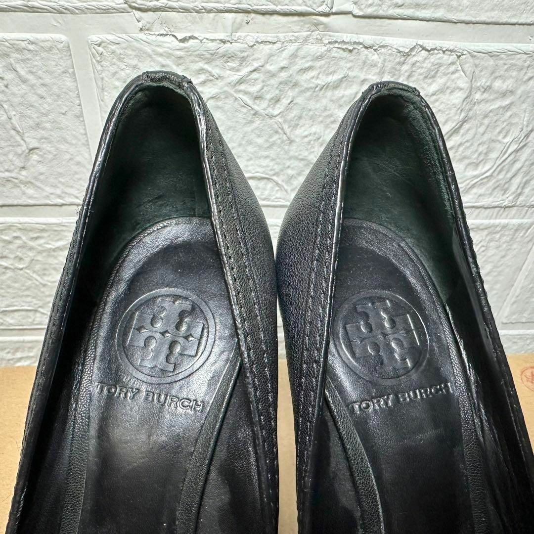 Tory Burch(トリーバーチ)のトリーバーチ　パンプス　ヒール　ウェッジソール　ブラック　6M レディースの靴/シューズ(ハイヒール/パンプス)の商品写真