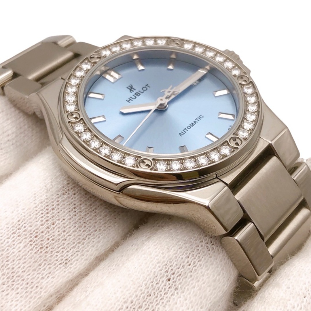 HUBLOT(ウブロ)の　ウブロ HUBLOT クラシックフュージョン　チタニウム　ライトブルー 568.NX.891L.NX.1204 チタン レディース 腕時計 レディースのファッション小物(腕時計)の商品写真