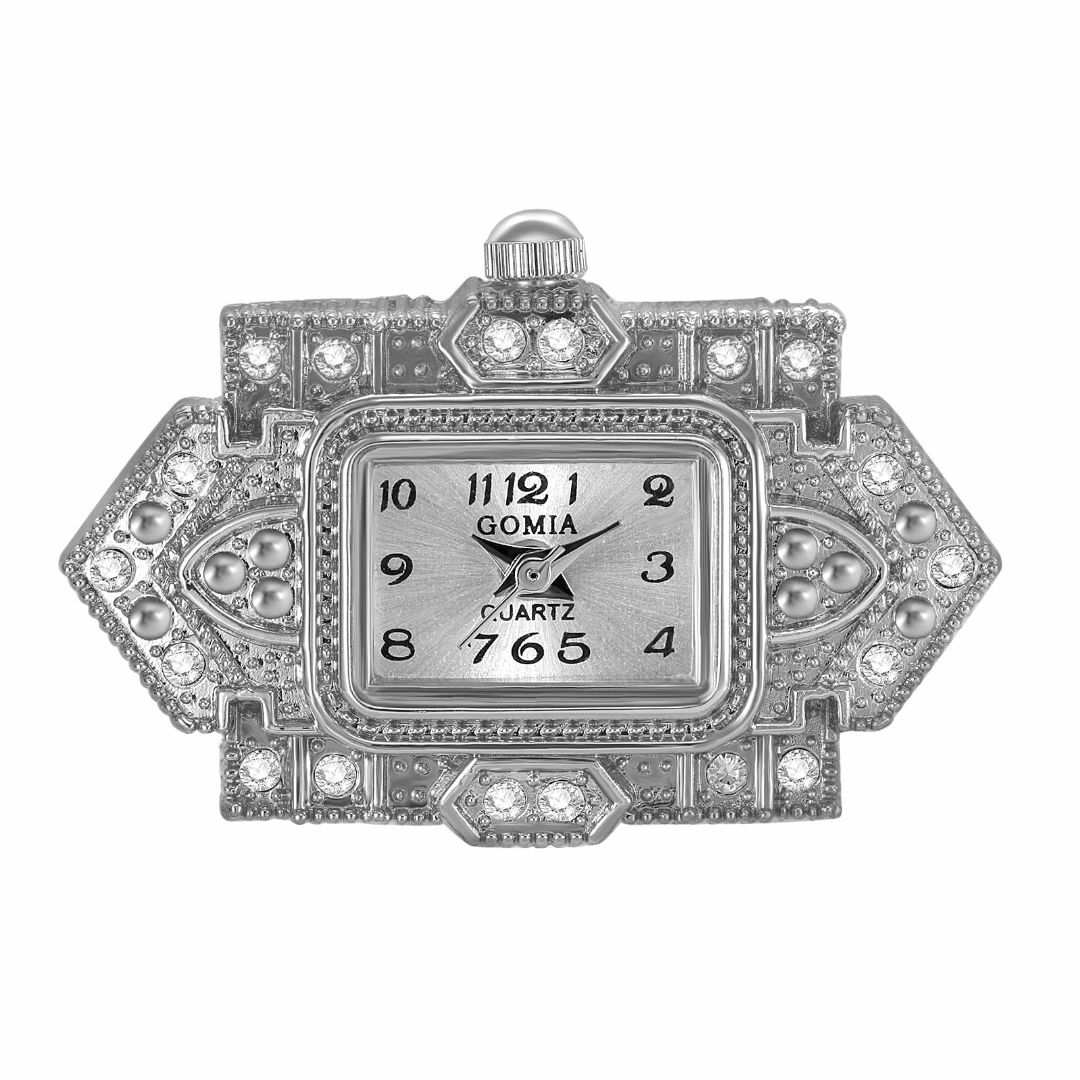 色:シルバーbリングウォッチ レディース フリーサイズ 3ATM防水 スクエ レディースのファッション小物(腕時計)の商品写真