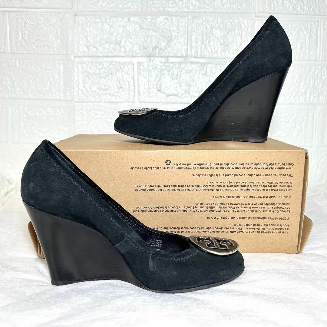 Tory Burch(トリーバーチ)のトリーバーチ　パンプス　ウェッジソール　黒　スエード　6M レディースの靴/シューズ(ハイヒール/パンプス)の商品写真
