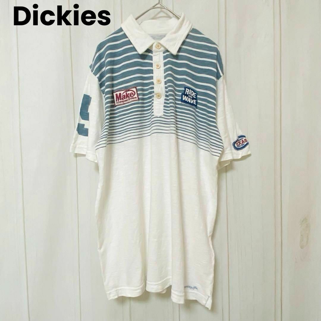 Dickies(ディッキーズ)のst911 Dickies ディッキーズ/ポロシャツ/トップス/ワッペン/白 メンズのトップス(ポロシャツ)の商品写真