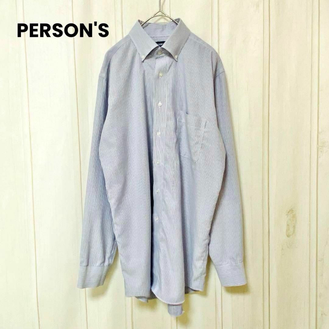 PERSON'S(パーソンズ)のst915 PERSON'S/長袖コットンシャツ/ストライプ/L-84/ メンズのトップス(シャツ)の商品写真