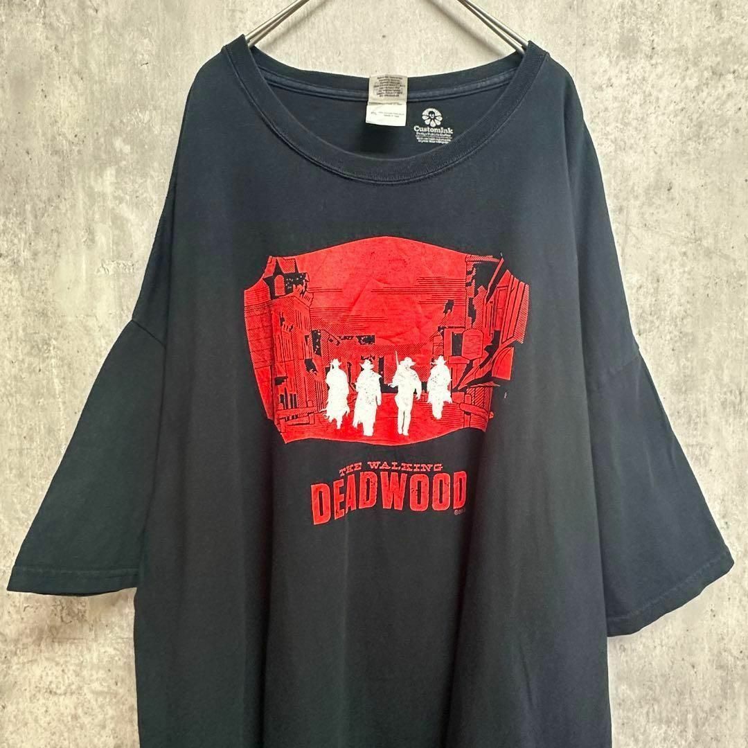 古着　メンズ　ムービーTシャツ　DEADWOOD　3XL　ビッグ　ブラック黒 メンズのトップス(Tシャツ/カットソー(半袖/袖なし))の商品写真