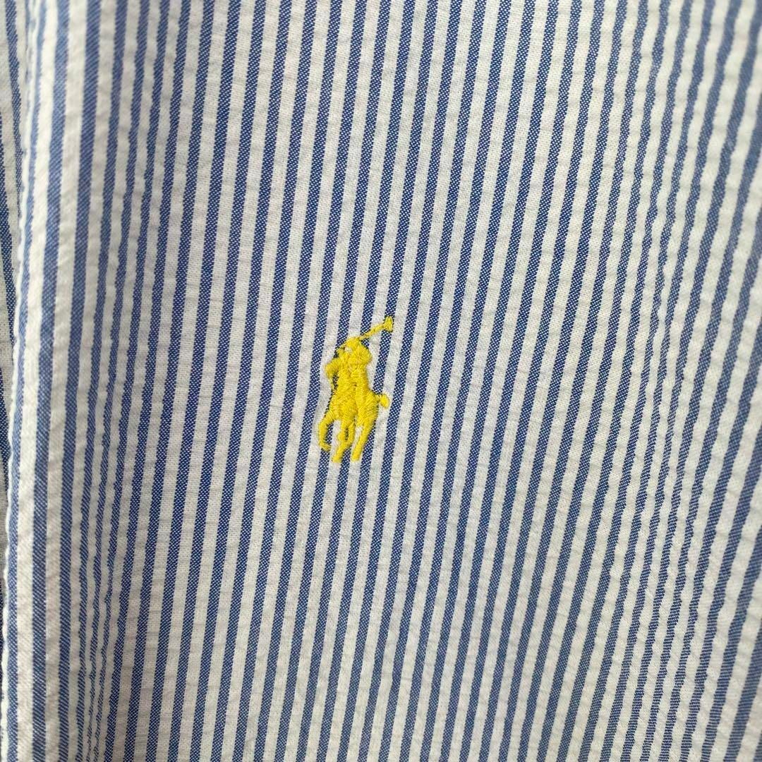 POLO RALPH LAUREN(ポロラルフローレン)のMs4 古着　ストライプシャツ　ラルフローレン　オーバーサイズ　シアサッカー メンズのトップス(シャツ)の商品写真