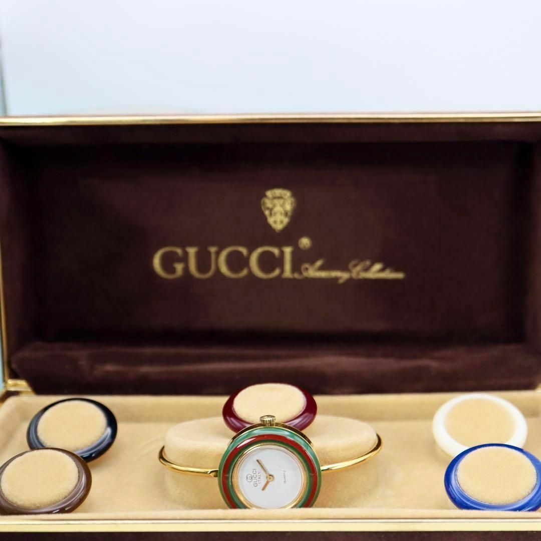 Gucci(グッチ)の良品！GUCCI チェンジベゼル 6色 箱付き レディース腕時計 589 レディースのファッション小物(腕時計)の商品写真