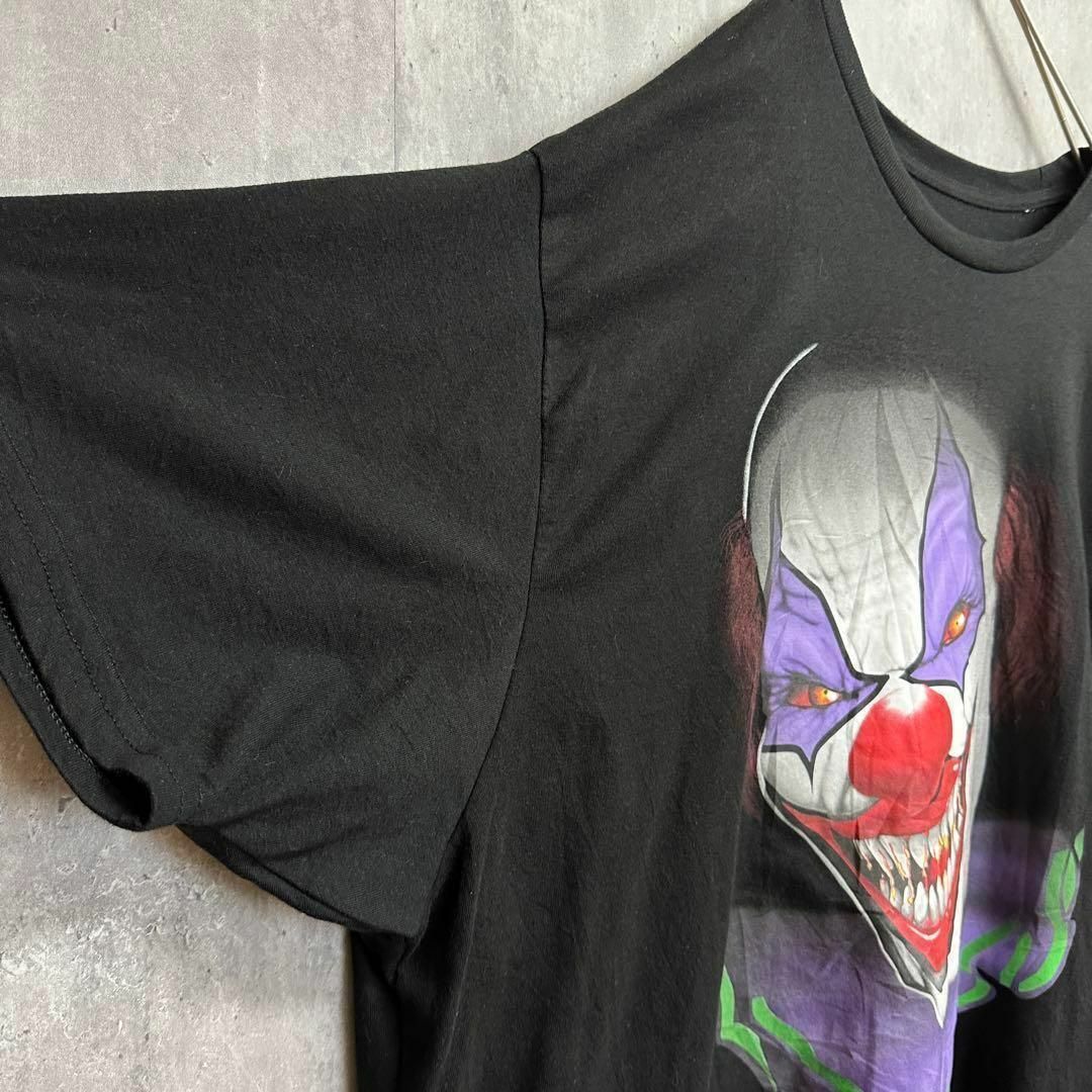USA古着ビッグTシャツピエロホラー悪夢ジョーカー3XLサイズブラック黒ゆるだぼ メンズのトップス(Tシャツ/カットソー(半袖/袖なし))の商品写真