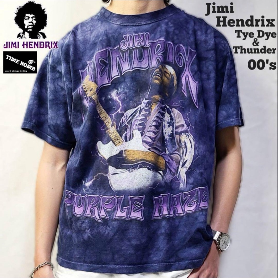 00s Jimi Hendrix ジミヘン バンドTシャツ リキッドブルー メンズのトップス(Tシャツ/カットソー(半袖/袖なし))の商品写真