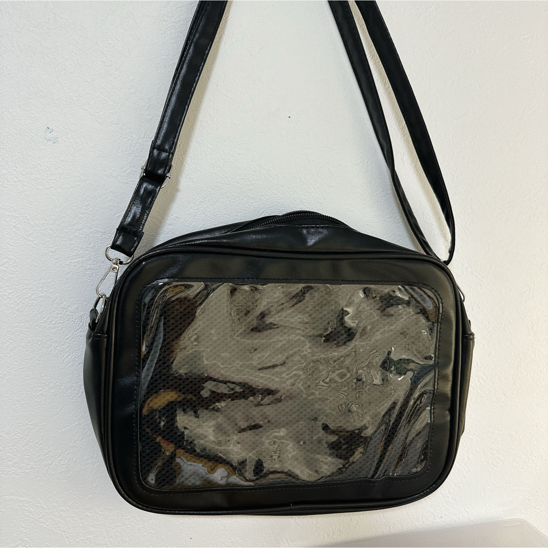 【値下げ】痛バッグ クリアバック ショルダーバッグ ブラック スケルトン レディースのバッグ(ショルダーバッグ)の商品写真