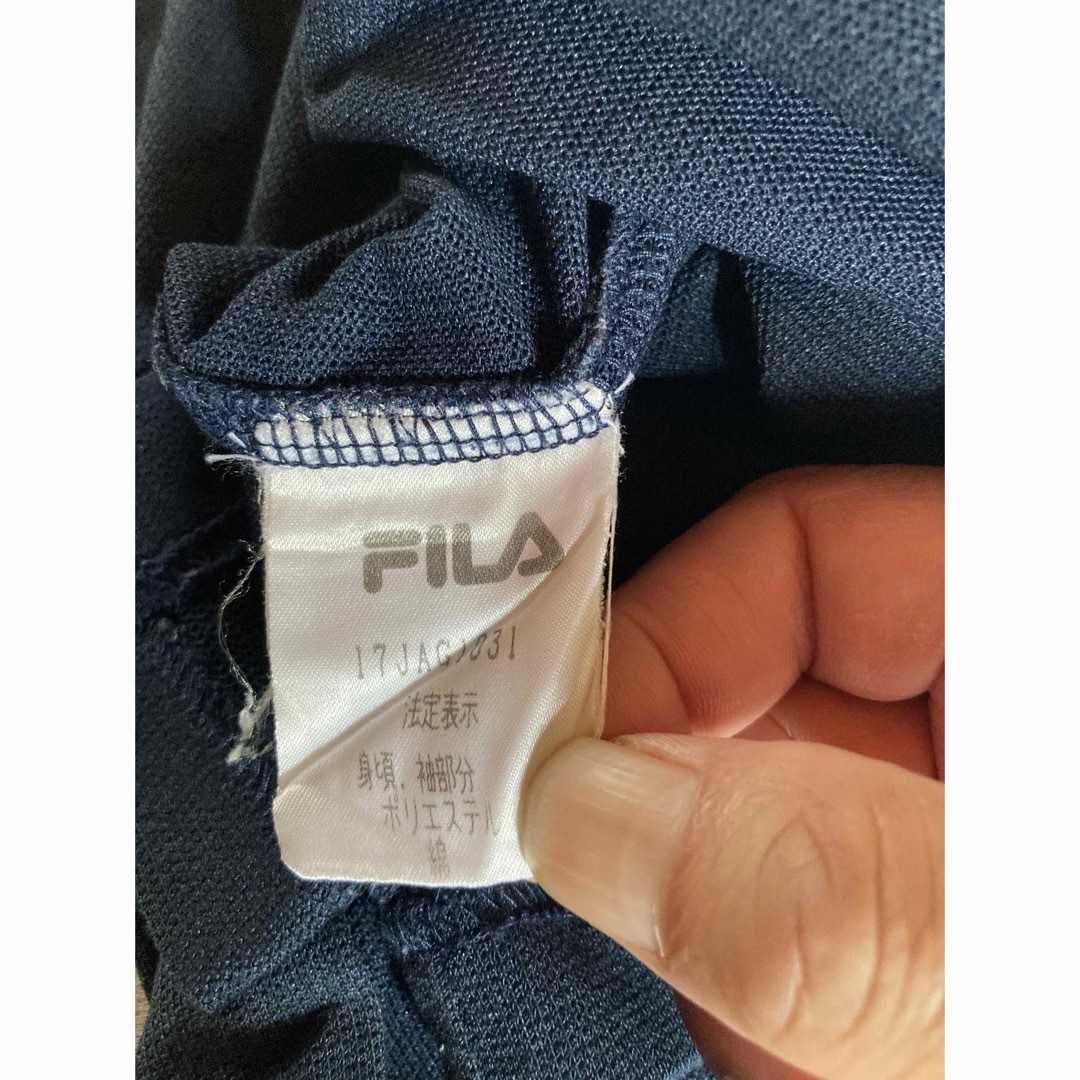 FILA(フィラ)の【美品】フィラ　XL　ワンポイントロゴ刺繍　ポロシャツ メンズのトップス(Tシャツ/カットソー(半袖/袖なし))の商品写真
