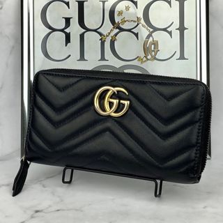 グッチ(Gucci)のGUCCI  グッチ　GGマーモント　ジップラウンドファスナー　長財布(長財布)