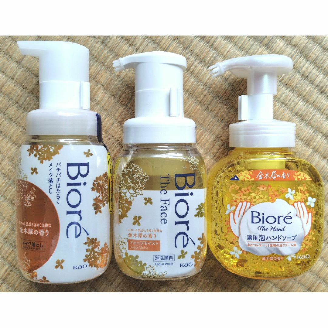 Biore(ビオレ)のビオレ　金木犀の香り　メイク落とし・泡洗顔・泡ハンドソープ　まとめ売り コスメ/美容のスキンケア/基礎化粧品(クレンジング/メイク落とし)の商品写真