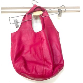 パピヨネ(PAPILLONNER)のPAPILLONNER USAGI BAG 牛革レザーバッグ ピンク レッド(ショルダーバッグ)