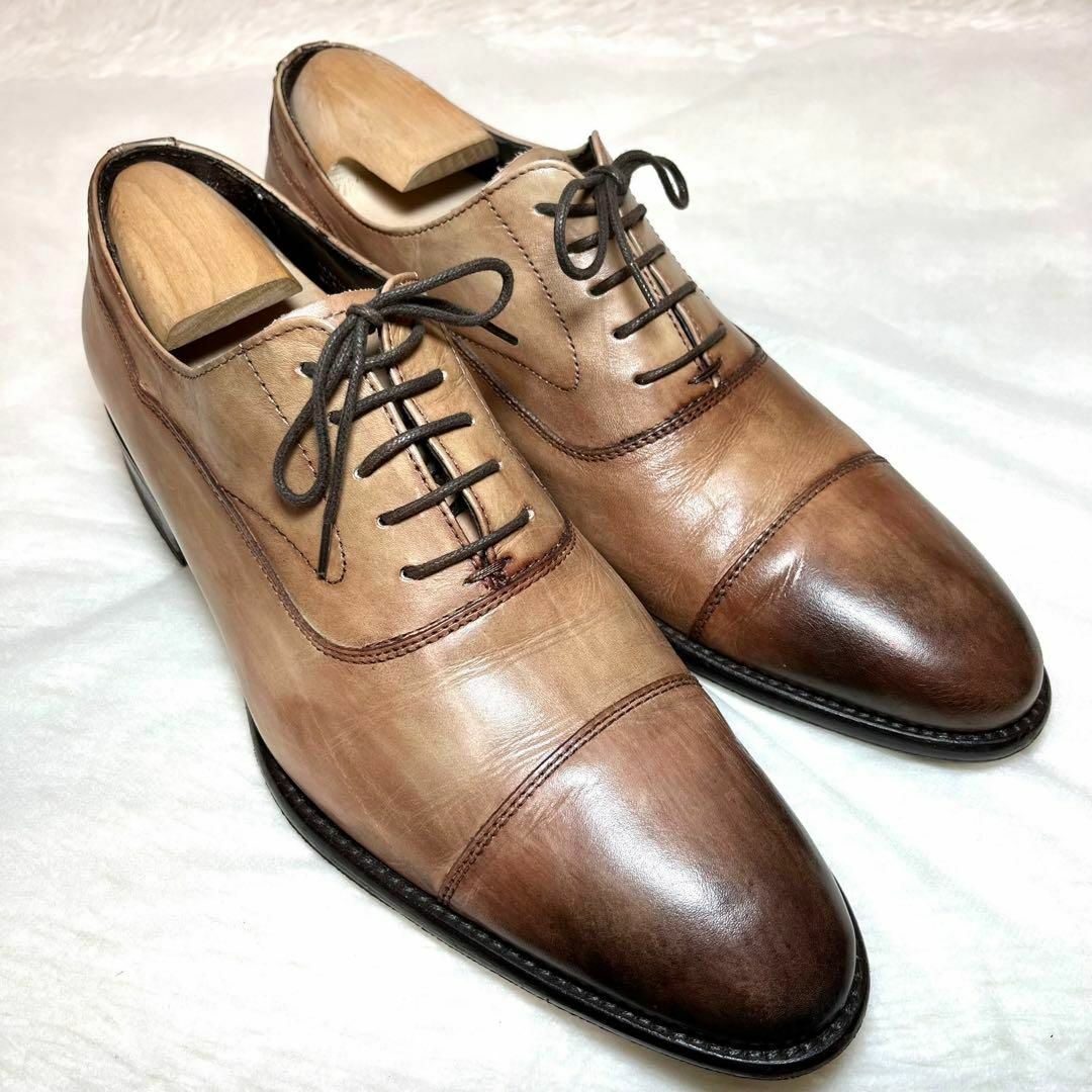 希少★ヒルトン　ビジネスシューズ　ブラウン　レザー　42 メンズの靴/シューズ(ブーツ)の商品写真