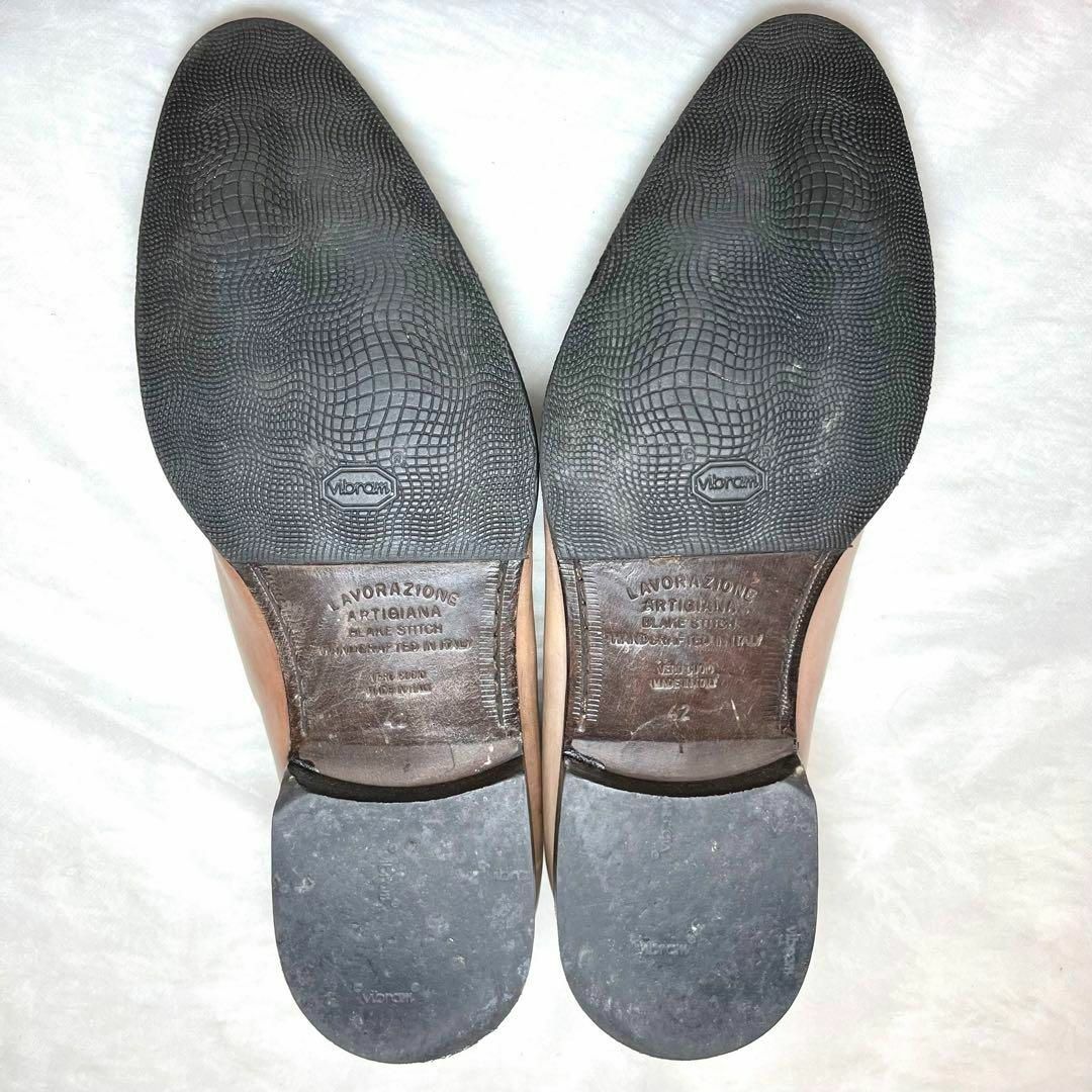 希少★ヒルトン　ビジネスシューズ　ブラウン　レザー　42 メンズの靴/シューズ(ブーツ)の商品写真