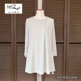 KENLAND LINEN   リネンカットソー  新品・未使用　定価2.3万円(カットソー(長袖/七分))