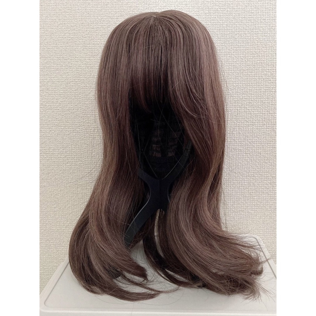 フルウィッグ　ミディアム　ウィッグ　ピンクブラウン　耐熱　wig レディースのウィッグ/エクステ(ショートカール)の商品写真