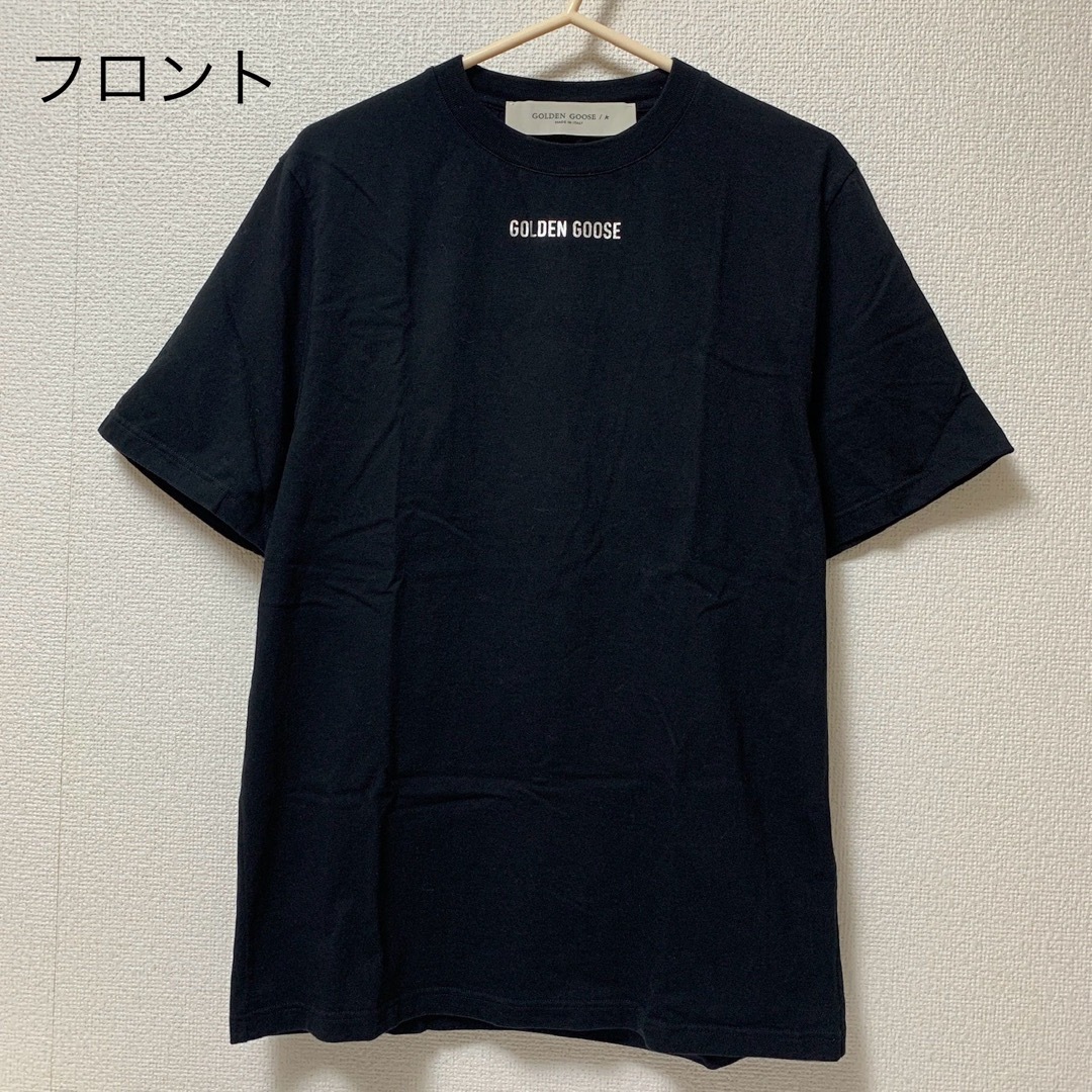 GOLDEN GOOSE(ゴールデングース)のレア！　ゴールデングース　Tシャツ　ブラック×シルバー　XSサイズ レディースのトップス(Tシャツ(半袖/袖なし))の商品写真