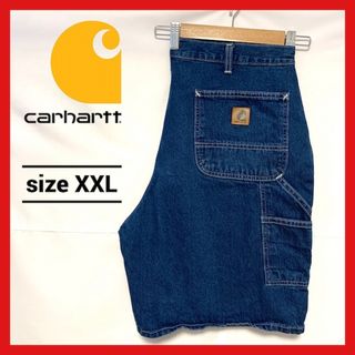 カーハート(carhartt)の90s 古着 カーハート ハーフパンツ カーゴパンツ 革ロゴ XXL (デニム/ジーンズ)