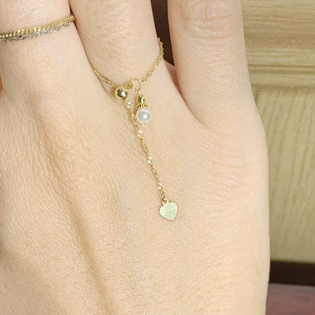 k18 リング 淡水パール レディースのアクセサリー(リング(指輪))の商品写真