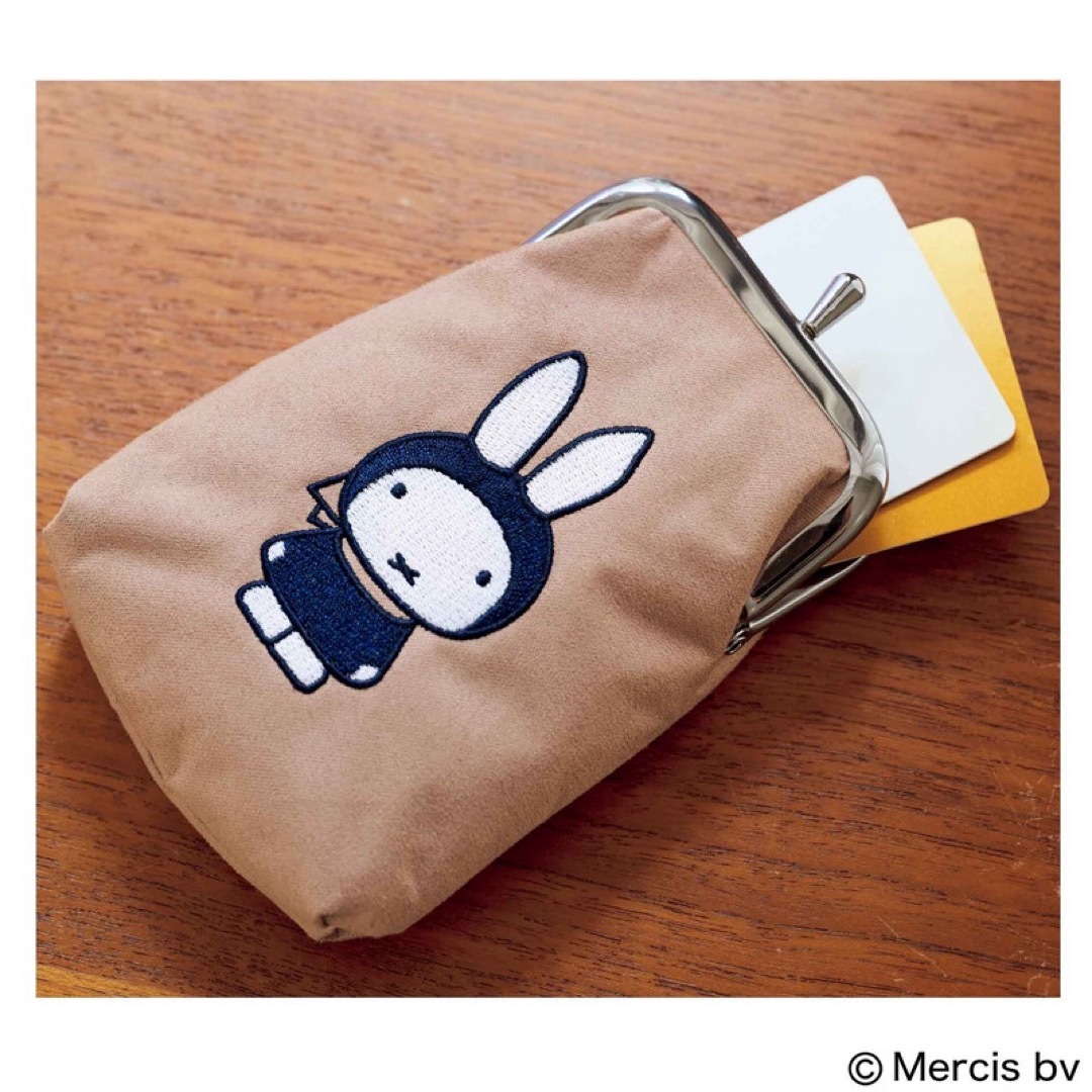 miffy(ミッフィー)の新品　miffy ミッフィー　かわいい 刺しゅうがま口ポーチ ＆ソーイングセット レディースのファッション小物(ポーチ)の商品写真