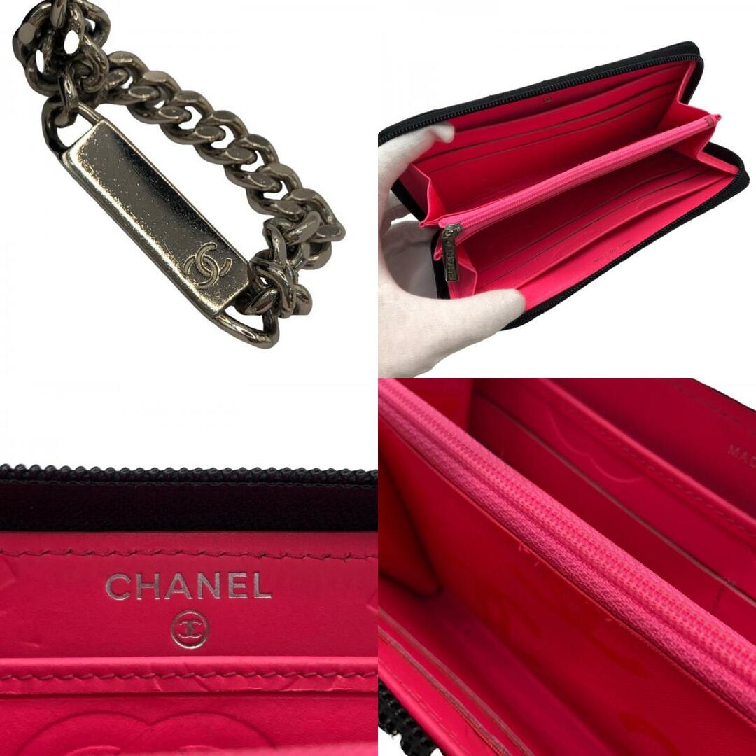 CHANEL(シャネル)の　シャネル CHANEL カンボンライン ロングジップウォレット A50078 ブラック/ブラック ラムスキン/エナメル レディース 長財布 レディースのファッション小物(財布)の商品写真