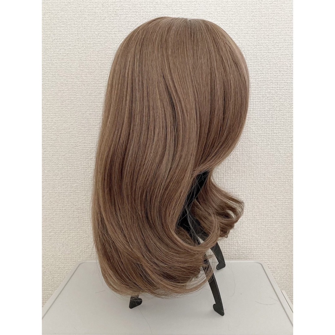 フルウィッグ　ミディアム　ウィッグ　オレンジブラウン　耐熱　wig レディースのウィッグ/エクステ(ショートカール)の商品写真