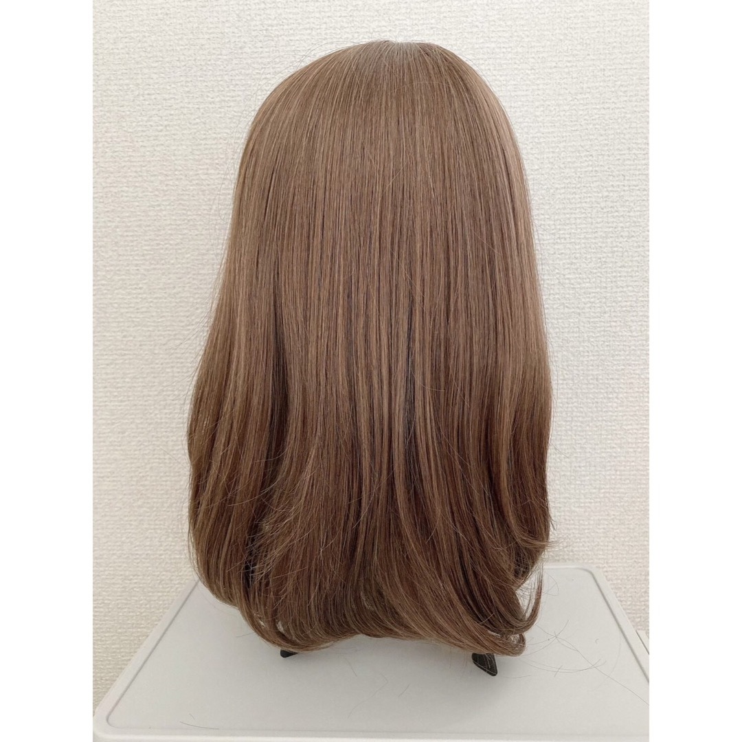 フルウィッグ　ミディアム　ウィッグ　オレンジブラウン　耐熱　wig レディースのウィッグ/エクステ(ショートカール)の商品写真