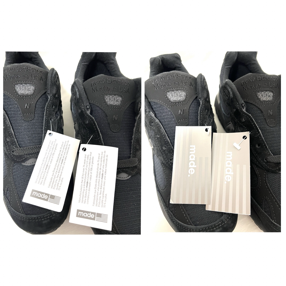 New Balance(ニューバランス)の27 mr993tb 993 ニューバランス トリプルブラック オールブラック メンズの靴/シューズ(スニーカー)の商品写真