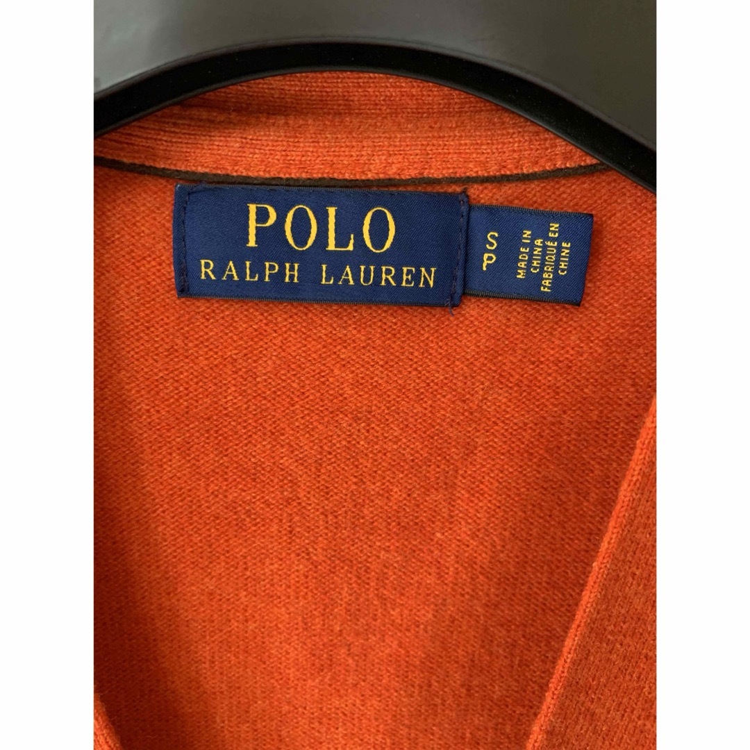 POLO RALPH LAUREN(ポロラルフローレン)のポロラルフローレン　ワンポイント　オレンジカーディガン メンズのトップス(カーディガン)の商品写真