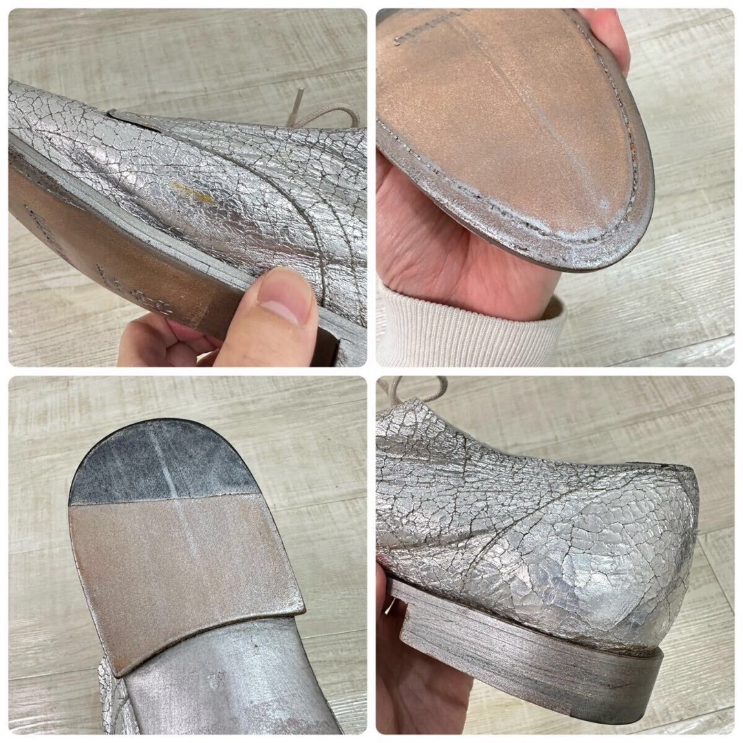GINNNI BARBATO(ジャンニバルバート)のgianni barbato ひび割れ 加工 シューズ 銀箔 サイズ 42 メンズの靴/シューズ(その他)の商品写真