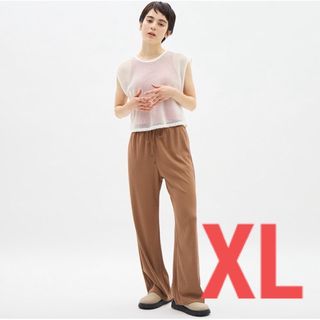 ＧＵ　ジーユー　新品　タグ付き　リブプルオンパンツ　オレンジ　XL