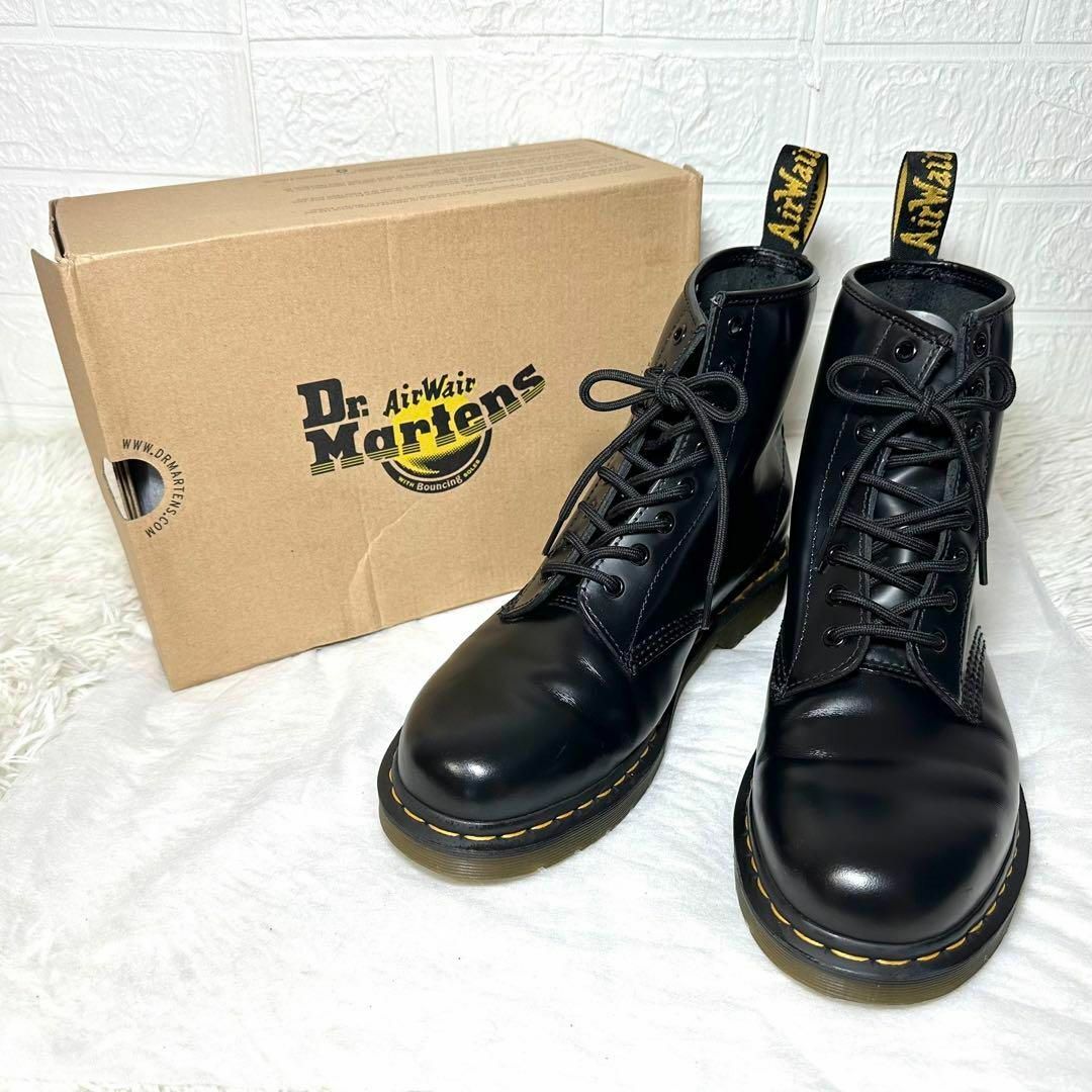 Dr.Martens(ドクターマーチン)の美品✨Dr. Martens 8ホールブーツ　ブラック　レザー　UK9 メンズの靴/シューズ(その他)の商品写真