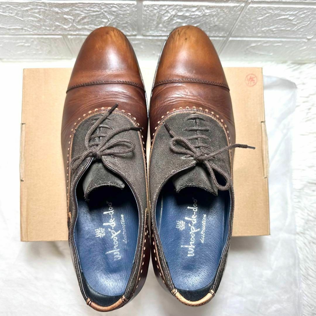 whoop-de-doo(フープディドゥ)の良品★ フープディドゥ　ドレスシューズ　革靴　ブラウン　43 メンズの靴/シューズ(ブーツ)の商品写真