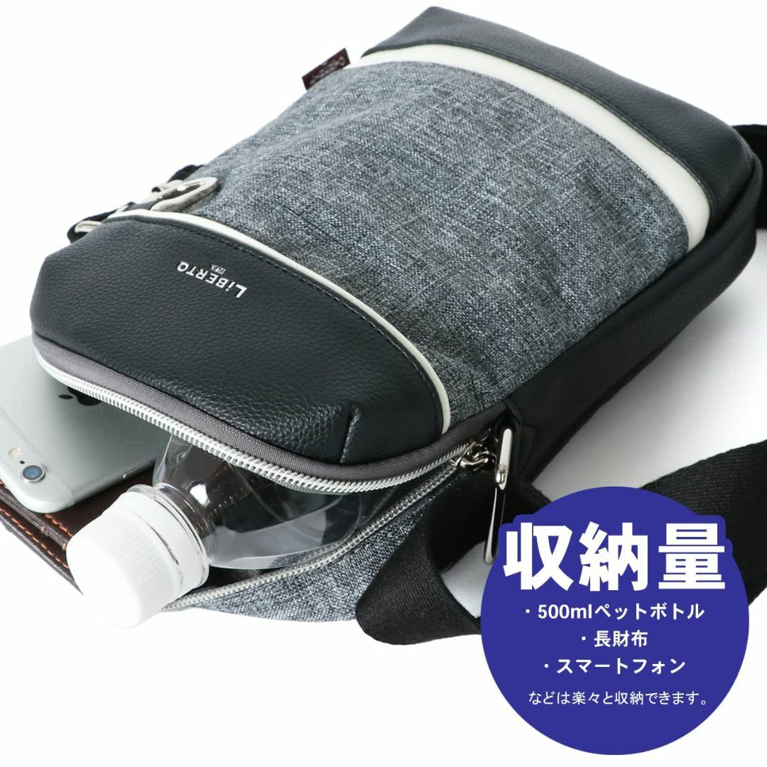 【色: ネイビー】[リベルト エドウィン] ショルダーバッグ メンズ 切替え 鞄 メンズのバッグ(その他)の商品写真