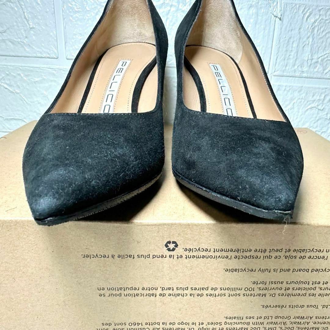 PELLICO(ペリーコ)のペリーコ　パンプス　ヒール　スエード　黒　 34 1/2 レディースの靴/シューズ(ハイヒール/パンプス)の商品写真