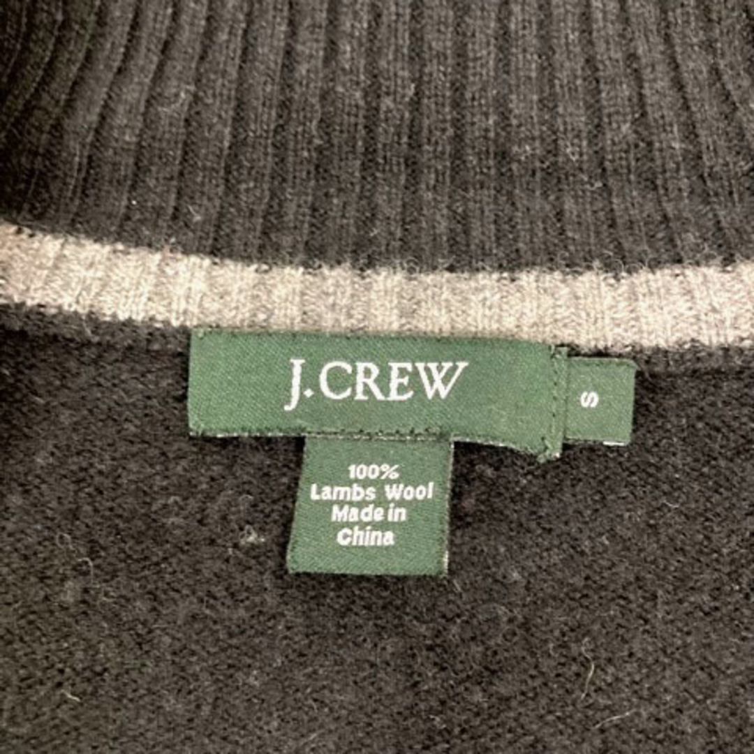 J.Crew(ジェイクルー)のJ.CREW ニット ウール ハーフジップアップ 長袖 無地 S 黒 ブラック メンズのトップス(その他)の商品写真