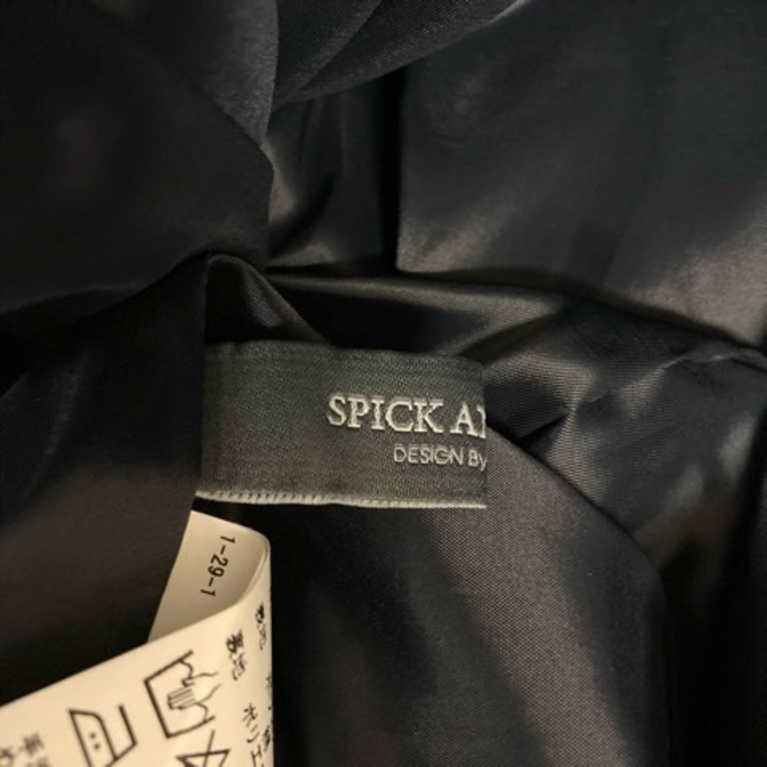 Spick & Span(スピックアンドスパン)のスピック&スパン スカート フレア タック Aライン 光沢 ミモレ丈 36 紺 レディースのスカート(その他)の商品写真